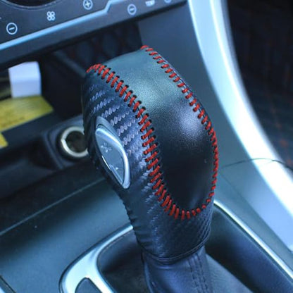 EATAKWARD PU Carbon Fiber Gear Shift Knob Cover Fit for Ford Focus (2012-2016), Fiesta (2014-2016), Fusion S, SE (2013-2016) - style: Type B
