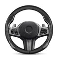 Carbon Fiber Steering Wheel Cover,Breathable Non-Slip Leather Protector,Universal 14.5-15 Inchs Fit for Cars,SUVs,Trucks,Durable,Wear-Resistant,All-Season Auto Interior Accessory (Style A 14.5-15inch) - size: Style A 14.5-15inch