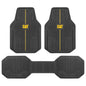 CAT® VulcanCore Heavy-Duty 4 Piece Floor Mats for Cars, Trucks & SUVs, Trim-to-Fit All-Weather Rubber Car Mats Full Set, Waterproof Interior Accessories, Car Rug Protection & Automotive Floor Liners
