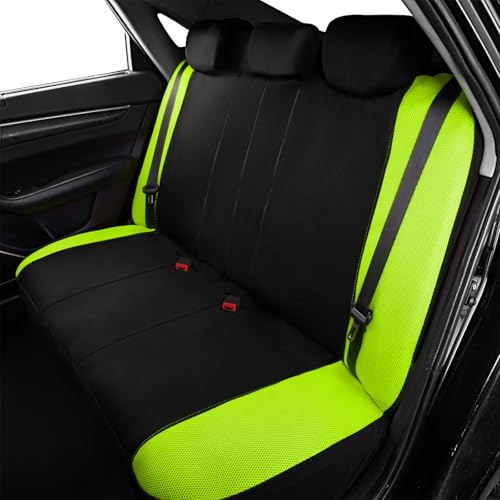 Flying Banner Butterfly car seat Covers ful Set Fashion Universal Lady Woman Female Rear Bench Split Colorized (Green, Full Set) - color: Green, size: Full set