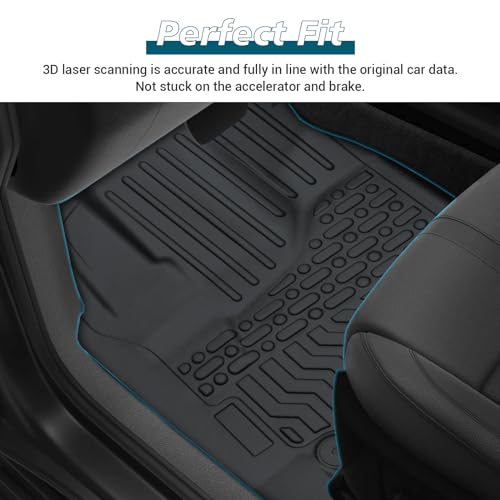 Floor Mats for 2013-2018 Lexus ES350, Heavy Duty TPE All Weather Protection 1st & 2nd Row Full Set Rubber Floor Liners(2013-2018 ES350) - color: 2013-2018 ES350