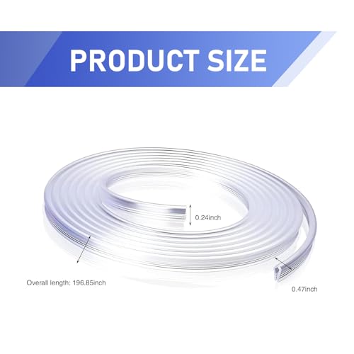 Car Door Edge Guard, 16.4 ' Scratch-Resistant U-Shaped Cuttable Protective Trim with Double-Sided Tape, Waterproof Cushioning Invisible Door Entry Guard, Universal Sealing Strip (Transparent)