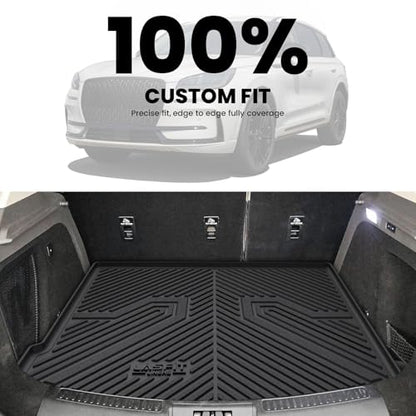 LASFIT Trunk Mat for Lincoln Corsair 2026 2025 2024 2023 2022 2021 2020, All Weather TPE Cargo Mats Custom Fit Cargo Liner Front & Rear Trunk Liner, Black, Easy to Clean - size: 2020-2026 | For Lincoln Corsair | Cargo Mats