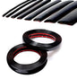 16Ft Glossy Black Automotive Car Exterior and Interior Molding Trim Universal Bumper Window Door Body Side Decorative Strip Scratch-Proof (Width: 1/2inch（12mm）) - size: 1/2 inch wide