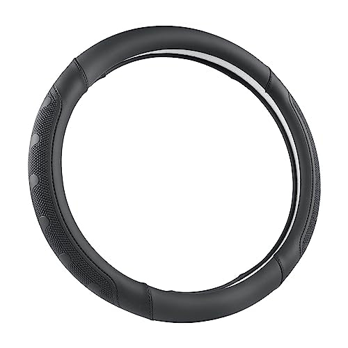 GIANT PANDA Car Steering Wheel Cover for RAM 1500 2500 3500, Compatible with Dodge RAM 15.5-16 inches - Black - color: A-Black