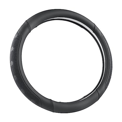 GIANT PANDA Car Steering Wheel Cover for RAM 1500 2500 3500, Compatible with Dodge RAM 15.5-16 inches - Black - color: A-Black