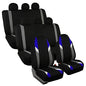 FH Group Supreme Modernistic Three Row Car Seat Covers, Airbag and Split Ready, 8 Seater - Universal Fit for Cars, Trucks, & SUVs Blue - color: Blue, style: 8 Seater