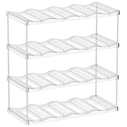 Yieach Stackable Water Bottle Organizer for Stanley,Yeti 40 oz and Others Tumbler Organizer,4 Tier Waterbottle Storage Rack,Clear Acrylic Cup Organizers for Kitchen Cabinets,Countertop,Pantry Shelf - size: 4 Tier Hold 16 Bottle