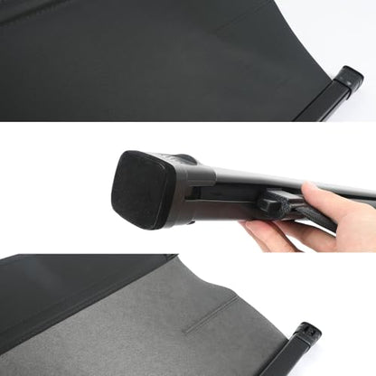 D-Lumina Cargo Cover - Compatible with Kia EV9 2024 2025 - Retractable Rear Luggage Trunk Security Covers Protector Anti Theft Shield Shade, Canvas - size: Black-Fit EV9 2024-UP