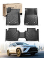 YHTAUTO Floor Mats Fit 2016-2023 Toyota Tacoma Access Cab, TPE All Weather Car Mats Waterproof Anti-Slip Odorless Floor Liner, Interior Car Accessories Front & 2nd Row Liner