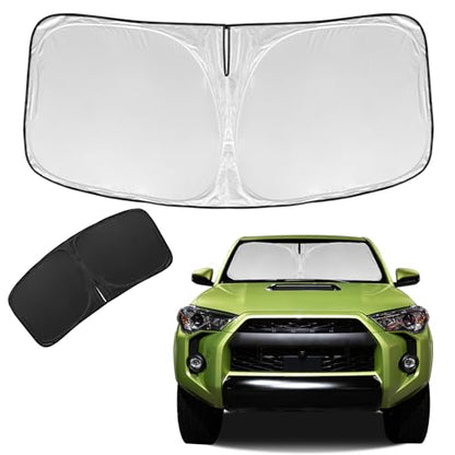 for Toyota 4Runner 2010-2024 2025 2026 Sun Shade Sunshade Windshield Cover - 4 Layers Front Window Shade for 4-Runner Custom Fit Sun Visor - 240T Retractable Shade Blocks UV Rays Car Accessories - size: for 4Runner 2010 - 2026