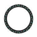 Gothic Bat Elastic Stretch Steering Wheel Cover 15 inch, Car Accessories Cover for Women Men, Breathable Anti-Slip - color: D03100155