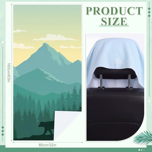 2 Pack Car Seat Towel Covers, 63 x 32 Universal Non Slip Microfiber Sweat Protector for Gym Running Swimming Yoga, Washable Bucket Seat Covers for Cars Trucks SUVs(Mountain Bear) - style: Mountain Bear