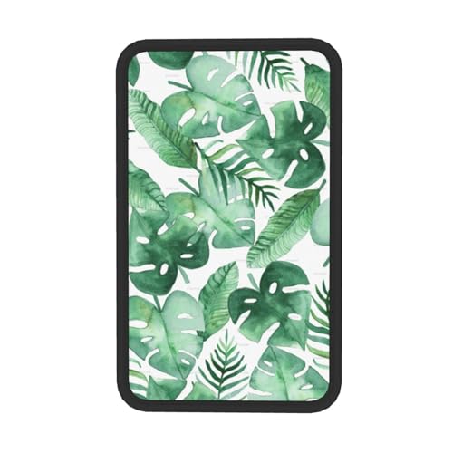 Tropic Leaf Auto Center Console Armrest Cover Pad, Universal Fit Waterproof Comfort Car Armrest Cushion for Most Vehicle SUV Truck - color: Tropic Leaf