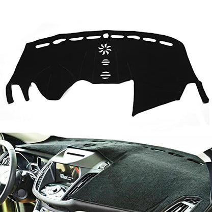 x xotic tech Center Console Dashboard Mat Pre-Cut Non-Slip Sunshield Sun Glare Protector Dash Carpet Pad Black Cover Compatible with Ford Escape 2014-2019 - color: Compatible with Escape 2014-2019