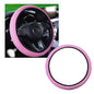 Kewucn Car Elastic Stretch Steering Wheel Cover, Soft Microfiber Breathable Ice Silk, Universal 15 Inch Anti-Slip Auto Steering Wheel Protector, Fit Car, SUV, Van, Sedan, Truck (Pink) - size: Pink