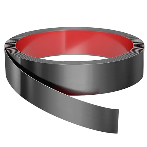 Wall Trim Peel and Stick 16.4 ft x 2 in, Flexible Stainless Steel Molding for Wall, Ceiling, Fireplace, Furniture, Door, Mirror Frame, Craft Decoration (Brushed Black)