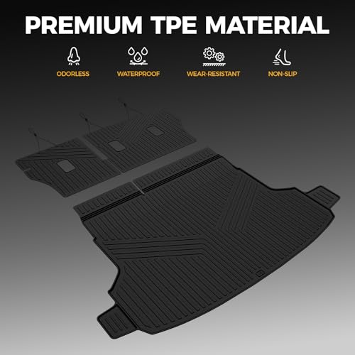 Cargo Mat for 2025 2026 Subaru Forester, Full Coverage All Weather TPE Cargo Liner Trunk Mat with Backrest Mat for Subaru Forester Accessories (Gas Only)