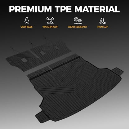 Cargo Mat for 2025 2026 Subaru Forester, Full Coverage All Weather TPE Cargo Liner Trunk Mat with Backrest Mat for Subaru Forester Accessories (Gas Only)