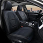 Coverado Car Seat Covers Front Seats, 2 Piece Car Seat Protector with Removable Headrest, Nappa Leather Breathable Front Seat Cushion Side All Wrapped Universal Fit Truck Automotive Most Cars Black - color: Nappa-Black, size: Front