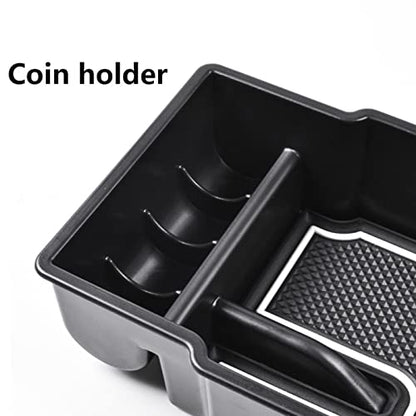 EDBETOS Center Console Organizer Tray Compatible with Jeep Renegade Accessories 2015-2019 2020 2021 2022 2023 Armrest Glove Box Secondary Storage (White Line) - color: White Line