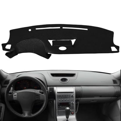 Dash Cover Mat Custom Fit for Infiniti G35 with Clock Outside, Dashboard Cover Pad Carpet Protector BY58(Black) - color: Clock Outside, Black