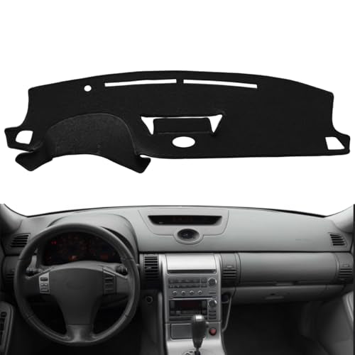 Dash Cover Mat Custom Fit for Infiniti G35 with Clock Outside, Dashboard Cover Pad Carpet Protector BY58(Black) - color: Clock Outside, Black