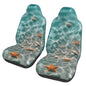 Starfish on Beach Car Seat Covers, Shell Conch Seat Protector for SUV Truck Van Sedans Teal Blue Non-Slip Cloth Vehicles Rear Bucket Seat Cover Gift for Women Men - color: Starfish