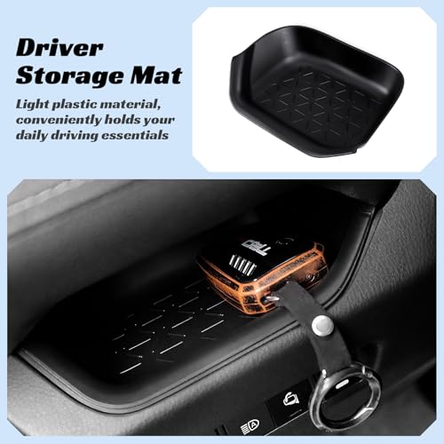 CARFIB Center Console Storage Organizer Tray Fit for Toyota RAV4 2025 2024 2023 2022 2021 2020 2019 Glove Box Organizer Tray Interior Insert Accessories 3PCS - style: Driver + Glove Box + Central Organizer Tray