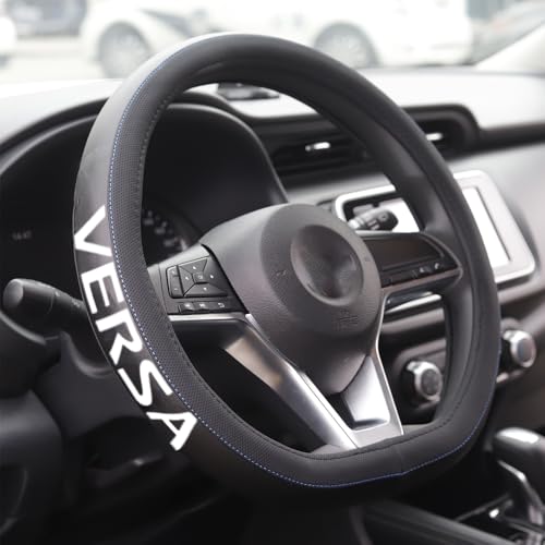 XITER Leather Steering Wheel Cover for Versa 2020-2026,with Versa Logo - color: Versa 2020-2026,With "Versa " LOGO
