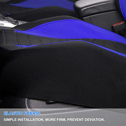 Moly Magnolia Car Front Seat Covers, Blue, Mesh, Universal Fit, Compatible with Car, Truck, Van, SUV, Automotive Front Seat Cover Pair - color: Blue