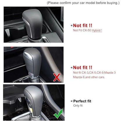 Compatible with Mazda 3 CX-30 CX-50 Accessories Sporty Car Gears Gear Panel Gear Shift Knob Cover Trim Cap Interior Decoration Sticker -Carbon Fiber Style