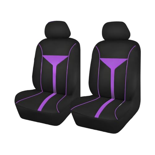 Zpana Car Seat Covers for Front Seats, Breathable Washable Dustproof, Vehicle Seat Protector Accessories (Purple) - color: Purple, size: Front Set