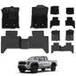 3W Floor Mats & Carpets Custom Fit Toyota Tacoma 2016-2023 (Only for Double Cab and Automatic), TPE Floor Liner Thickened Carpet with Safety Locks and Driver Heel Pad for Tacoma Cars Accessory - size: 6. Tacoma|16-23|Floor Mats&Full Carpet