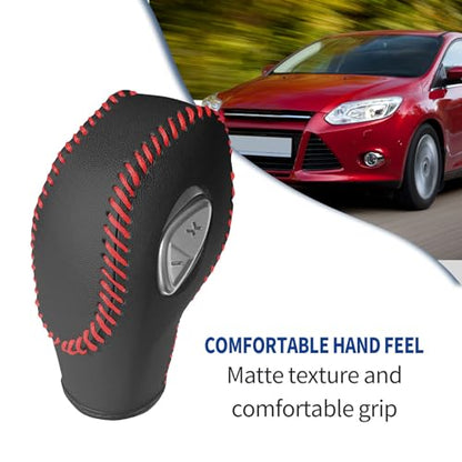 EATAKWARD PU Carbon Fiber Car Gear Shift Knob Cover - Fit for Ford Focus 2012-2016 & Fiesta 2014-2016 / Fusion S & SE 2013-2016 - style: Type A