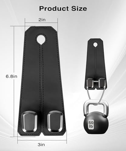 Car Hooks for Headrest, 2Pcs Seat Back Storage Hook Luxurious Leather 100% Metal Multifunctional Car Hanger & Holder for Heatrest, Seat, Bag, Purse (Black) - color: BLACK 2Pack
