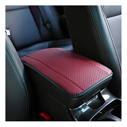 Ziciner Leather Car Center Console Armrest Pad, PU Waterproof Auto Seat Box Cover Protector, Hand Rest Cushion Protection Pad, Vehicles Interior Accessories Universal for Car,SUV (Wine Red) - color: Wine Red