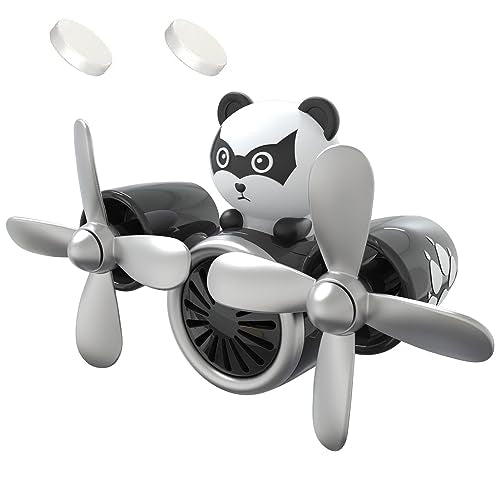 Pilot Car Air Freshener, Cute Duck Car Vent Clip Air Freshener Automotive Air Outlet Fan Diffuser, Automotive Interiors Vent Decoration (Panda) - color: Panda