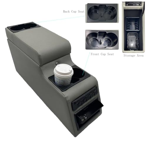 Truck Center Console Truck Seat/Bench Organizer for Jeep CJ5 1976-1983,Jeep CJ7 1976-1986,Jeep Wrangler(YJ) 1987-1995 (Grey) - color: Grey