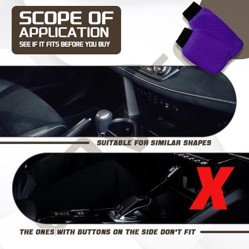 2 PCS Car Gear Shift Knob Cover & Car Handbrake Cover, Anti-Slip Breathable Comfortable Handbrake Gear Shift Protector, Car Interior Accessories Universal for Most Car
