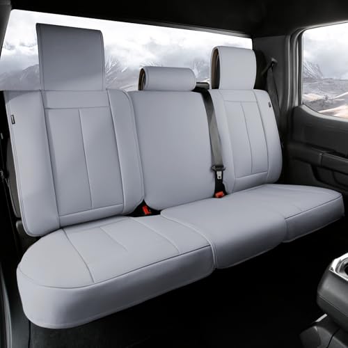 Coverland Custom Car Seat Covers Compatible with 2002-2017 Toyota Camry - Premium Leather Non-Slip Memory Foam Waterproof Seat Cover Custom fit Interior Protector [Rear Seat-Gray] - color: Gray, size: Rear