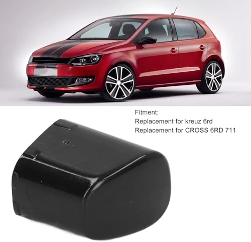 Handbrake Parking Brake Button Cover, ABS Plastic for VW Volkswagen Polo 6RD711333A Car Handbrake Lever Parking Button Cover (Black)