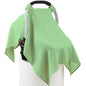100% Muslin Cotton Car Seat Cover Baby, Carseat Canopy Cover, Universal Fit Stroller Covers for Boys and Girls (City Green) - color: city green