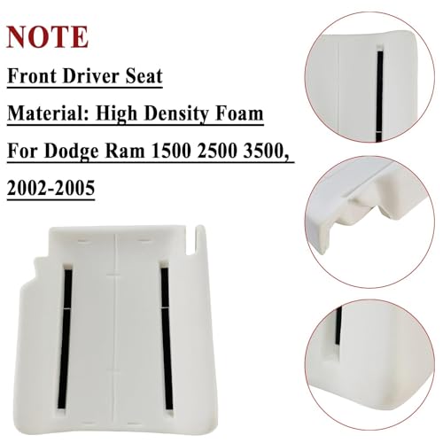 NLQR Replacement Driver Bottom Foam Pad Seat Cushion Compatible with Dodge Ram 1500 2500 3500 SLT ST Truck 2002 2003 2004 2005 seat Foam Lower Pad Replacement