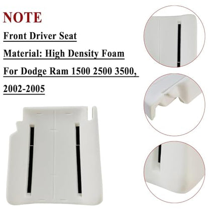 NLQR Replacement Driver Bottom Foam Pad Seat Cushion Compatible with Dodge Ram 1500 2500 3500 SLT ST Truck 2002 2003 2004 2005 seat Foam Lower Pad Replacement