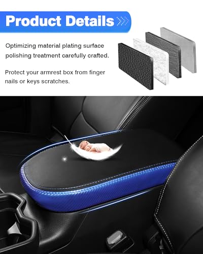 Autorder Center Console Cover for 2019-2022 2023 2024 2025 Toyota RAV4 Accessories Armrest Cover Anti-Scratch Middle Console Pad Leather Armrest Protector - size: Toyota RAV4 2019-2025