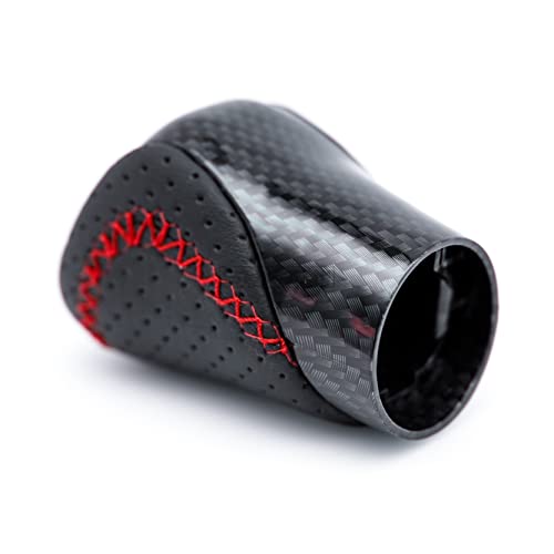 Gear Shift Knob Shifter for Lexus ES GS GX is NX RC RX 200t 250 300 300h 350 350L 450h 450h 450hL 460 500 | Fits F-Sport OEM Style Replacement (Red Stitch/Carbon Fiber Pattern) - color: Red Stitch / Carbon Fiber Pattern
