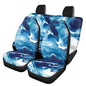 Howilath Seats Cover Protector Blue Marble Stripe Print Car Front Back Seat Cushion Cover Anti-Slip Interior Accessories Easy to Install - color: Blue Marble Stripe