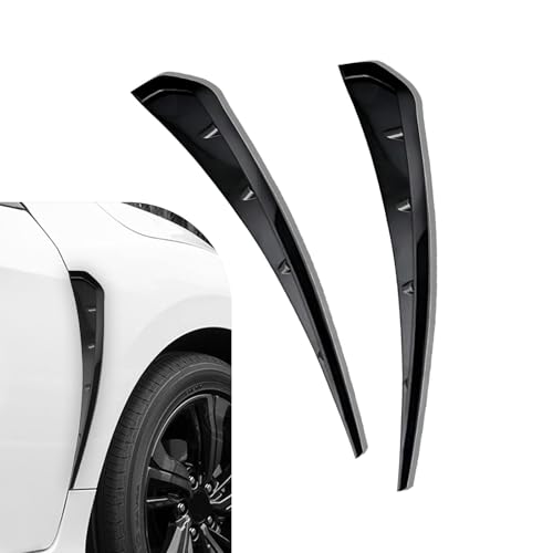 2PCS Car Fender Side Vents, ABS Air Wing Vent Trim Sticker, Fender Decoration Sticker, Styling Auto Air Flow Intake Hole Spoiler Decor Cover, Universal Auto Exterior Accessories