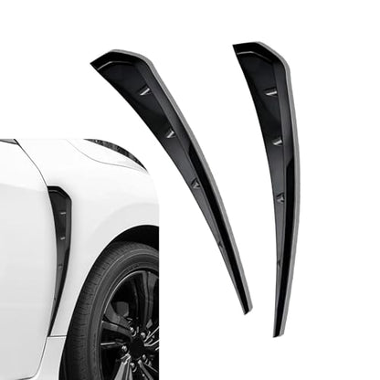 2PCS Car Fender Side Vents, ABS Air Wing Vent Trim Sticker, Fender Decoration Sticker, Styling Auto Air Flow Intake Hole Spoiler Decor Cover, Universal Auto Exterior Accessories